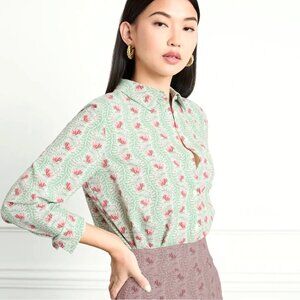 NWT Hill House floral wallpaper print James shirt